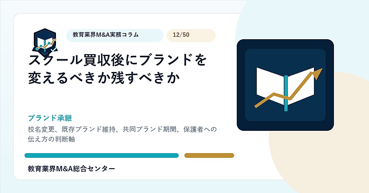 スクール買収後にブランドを変えるべきか残すべきかのアイキャッチ画像