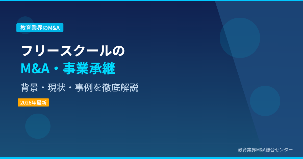 フリースクールのM&A・事業承継 アイキャッチ画像