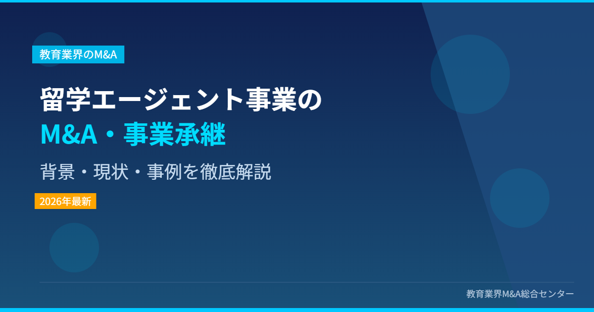 留学エージェント事業のM&A・事業承継 アイキャッチ画像